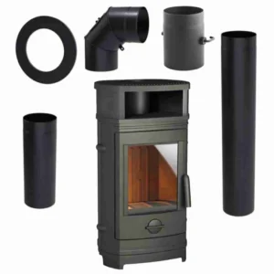 Soba fonta Treville 8kW cu kit racordare complet