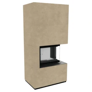 Semineu modular Kratki Flotek 8 kW sticlă dreapta