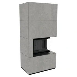 Șemineu modular Flotek sticlă dreapta 8 kW, Kratki