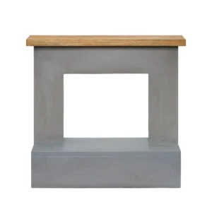 Ramă șemineu electric Rolf gri, design modern Lightstone