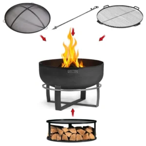 Vatra foc Viking XXL pachet CookKing cu gratar si accesorii