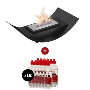 Biosemineu MISA Mini negru mobil, cu bioetanol inclus