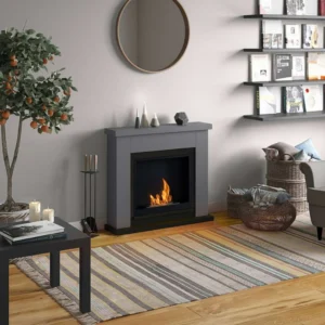 Semineu bioetanol Frode FreeFlame TAGU, gri, cu foc autentic