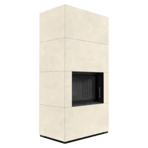 Șemineu modular Flotek Box cu panouri de cuart, 8 kW