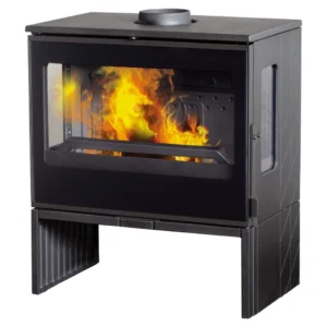 Soba din fontă ECO 50 cu trei laturi de sticlă