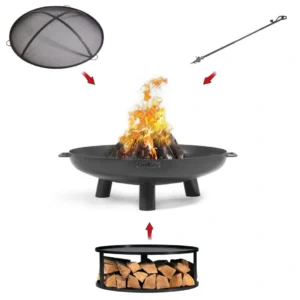 Vatră foc CookKing Bali 100 cm, pachet cu bază