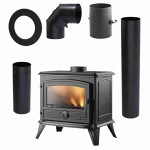 Soba fontă Samara 6kW, cu piese de racordare incluse