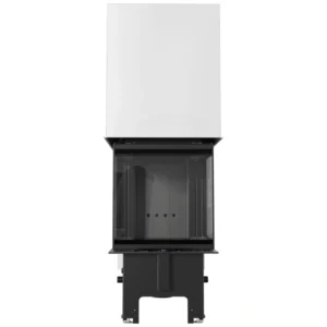 Focar șemineu Regnor 500/500 cu 3 laturi și șamotă neagră, 7 kW