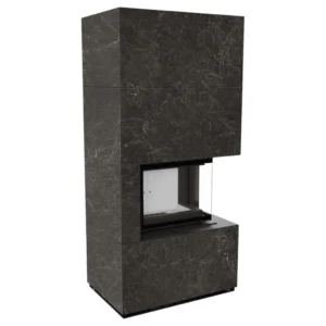Focar modular Kratki Flotek Box cu sticlă colț dreapta 8 kW