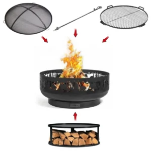 Vatra de foc CookKing Forest 80 cm pachet cu spațiu lemne