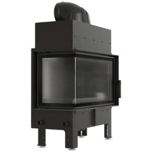 Focar Flotek S 8kW cu sticlă stânga, șamotă neagră