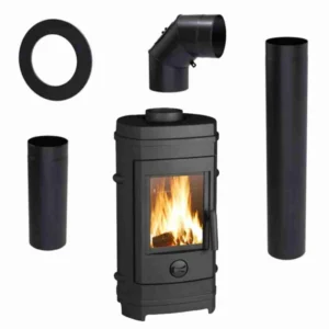 Soba fontă Remilly 7 kW cu piese de racordare complete
