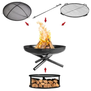Vatra foc Indiana pachet baza CookKing 80 cm