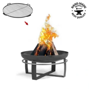 Pachet vatra foc Viking 80cm cu grilaj otel CookKing