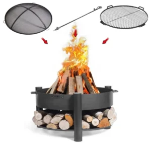 Vatra foc Montana pachet 80cm CookKing din oțel natural