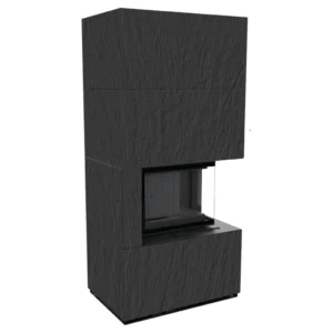 Focar modular Kratki Flotek Box, 8 kW, sticlă colț dreapta
