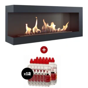 Pachet biosemineu Kratki DELTA negru colt stanga + 12L bioetanol