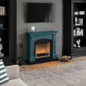Semineu decorativ TAGU ZenFlame turcoaz pentru lumanari