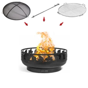 Vatră de foc CookKing Toronto 80cm pachet Pro inox
