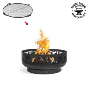 Vatra foc CookKing Forest 80 cm cu grilaj otel
