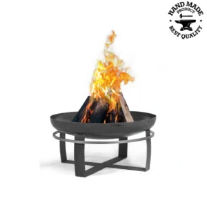 Vatră de foc exterior CookKing Viking 100cm, otel natural