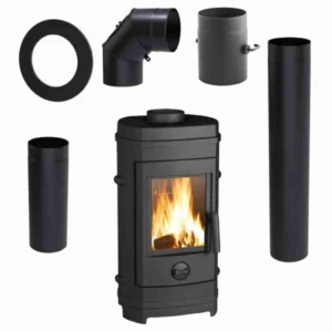 Soba Invicta Remilly din fontă 7-10.5 kW cu kit racordare PRO