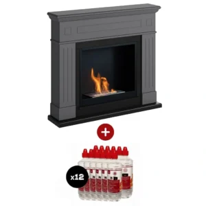 Semineu bioetanol Larsen gri cu insert FreeFlame
