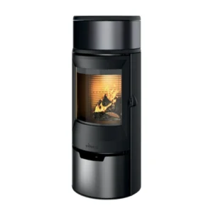 Soba fonta Neosen colt, 6-9kW, cu sticlă semirotundă