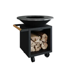 Gratar OFYR Negru 100 PRO SD cu vatra de gatit pe lemne
