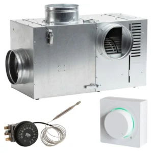Ventilator semineu distributie aer, 370 mc/h, diametru 125 mm