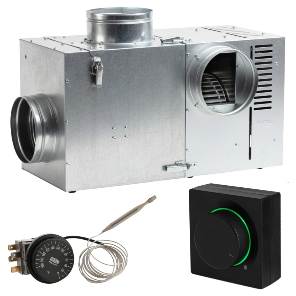 Ventilator șemineu cu motor pe rulment pentru distribuția aerului cald