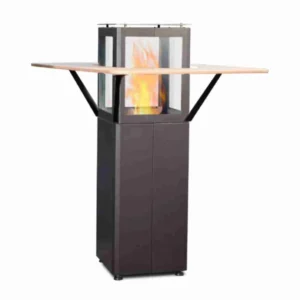 QUBE - INCALZITOR PELETI NEGRU CU MASA 114x114CM