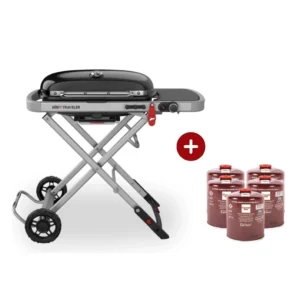 Gratar pe gaz Weber Traveler + 5 Rezerve gaz