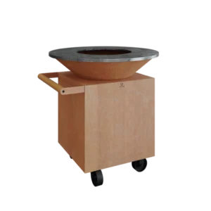 Gratar OFYR Corten 100 PRO cu vatra de gatit pe lemne