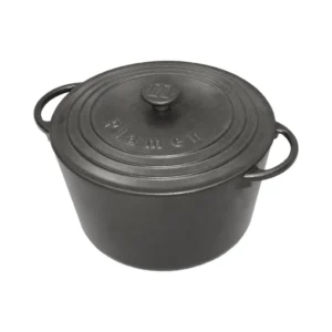 Oala rotunda din fonta cu capac - 8.6l