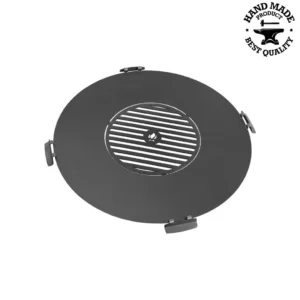 Plita pentru vatra cu 4 manere - 102 cm + gratar 50 cm - otel