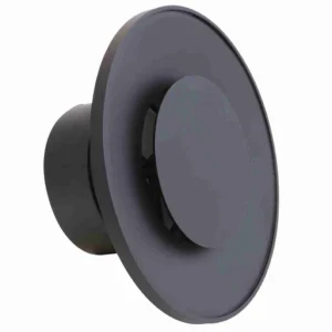 Anemostat rotund reglabil 160mm negru