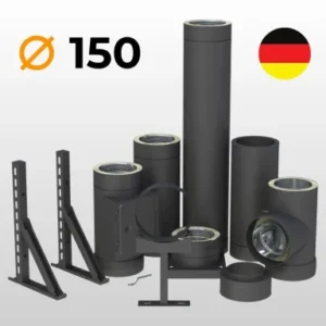 Burlane inox izolate - NEGRU FI 150