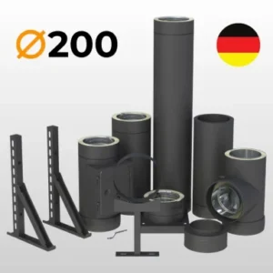 Burlane inox izolate - NEGRU FI 200
