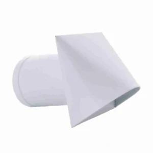 Grila admisie alba fi125 - anti vant/ploaie