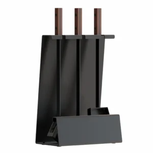 Set 3 ustensile cu suport si manere lemn - S400