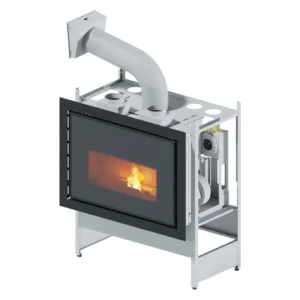 Focar monobloc peleti KRIS 5-12.4 kW - cu distributie de aer cald
