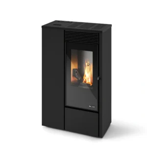 SOBA PELETI VANESSA SLIM 4.1-9.5 kw - NEGRU