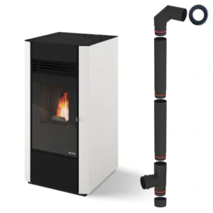 SOBA PELETI 2.5-9.5 KW - IRMA SNOW - 2 Ventilatoare + piese racordare