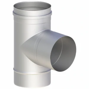 Racord 90 grade fi150 + protectie condens - Inox 316L perete simplu 0,6 mm