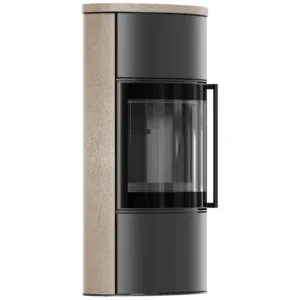 Soba Bjorn High 7kW ceramica Gold Satin cu capac ceramic - samota neagra