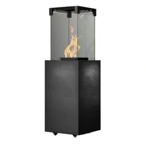 Incalzitor Falo pe gaz automat cu finisaj din quartz - Negru antracit