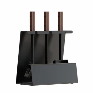 Set 3 ustensile cu suport si manere lemn - S270