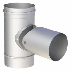 Racord modular 90 grade fi150 + protectie condens - Inox 316L perete simplu 0,6 mm