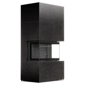 Semineu MILANO 8 kW - Gri inchis - samota neagra